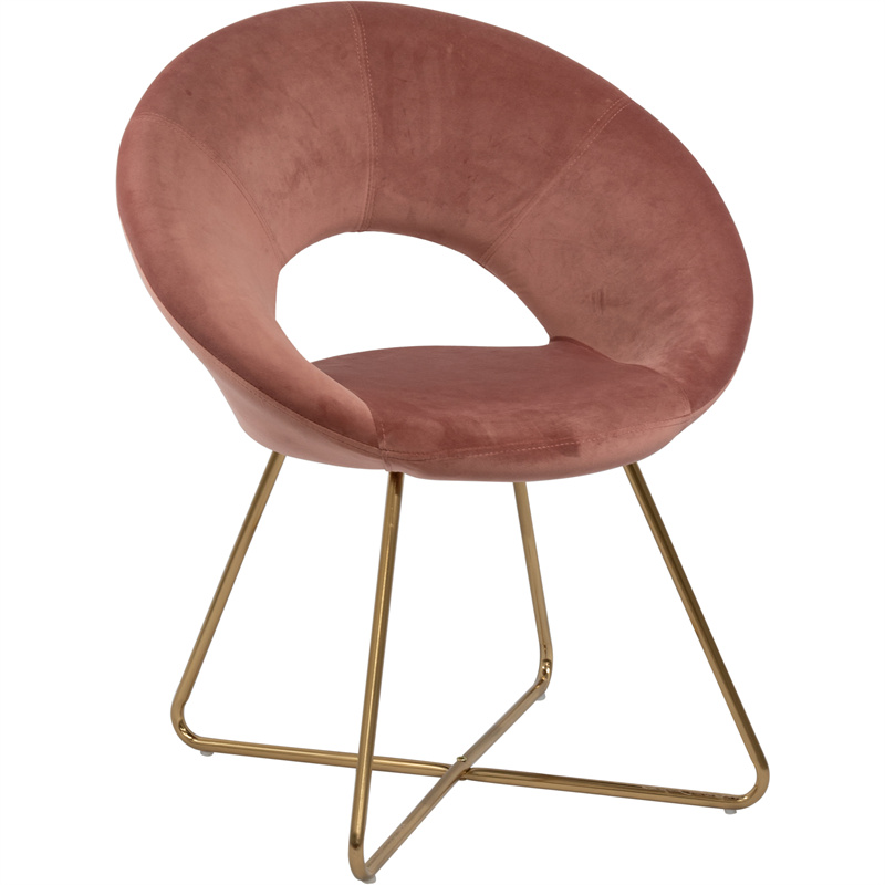 Modernong Pink Velvet Accent Chair