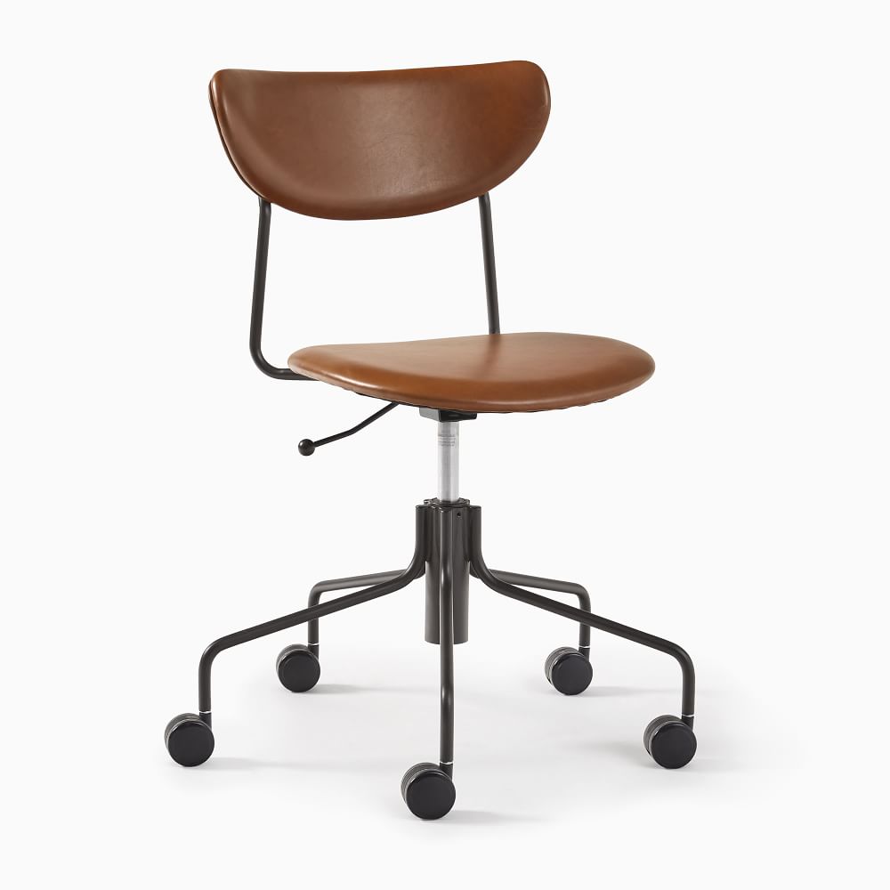 Petal kožená otočná kancelářská židle