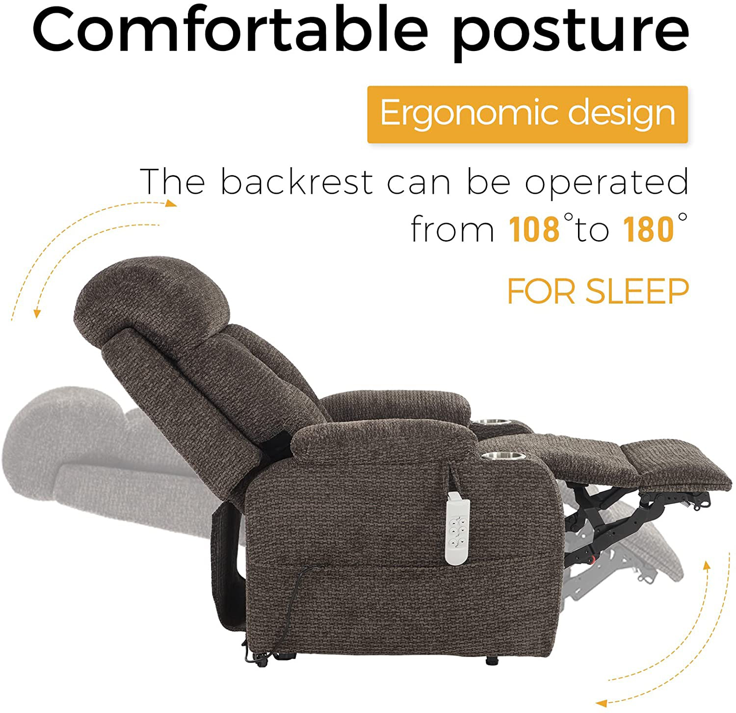 ergonomia dezajno kaj komforta reclinable